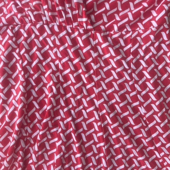 Sade New York Red Orange Wrap Fit and Flare Vneck Dress Size 4 - Picture 10 of 11